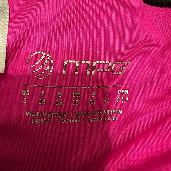 🛍️MPG black shorts with pink undershorts with zipper pocket size S - Picture 2 of 8